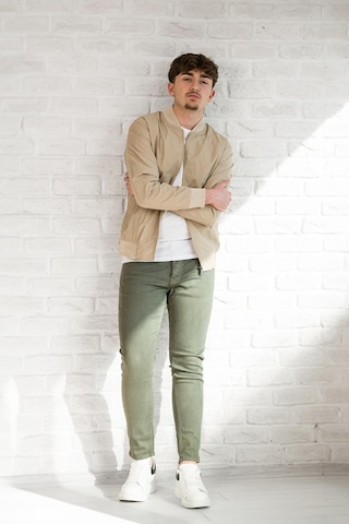Fbı Jeans Slim Ft Gofre Kumaş Kolej Yaka Astarlı Baharlık Mont 001