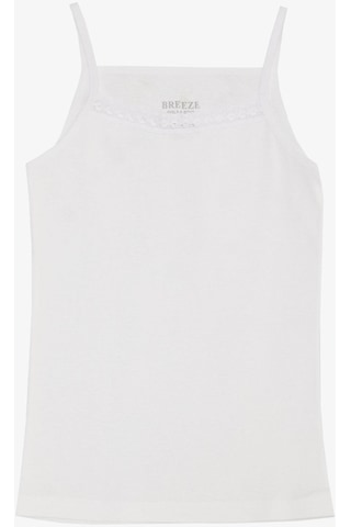 Breeze Kız Çocuk İnce Askılı Atlet Dantelli 3-13 Yaş, Beyaz-beyaz Beyaz