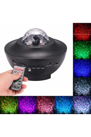 Yıldızlı Gökyüzü Projektörü Uzaktan Kumandalı Çocuklara Özel Şarjlı