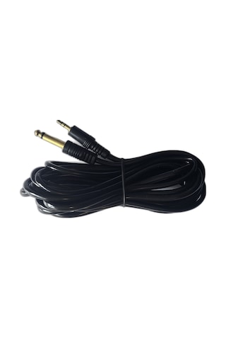 5 Metre 6.35 Mm To 3.5 Mm Aux Ses Kablosu - Gitar Amfi Hoparlör Dönüştürücü Mono Kablo