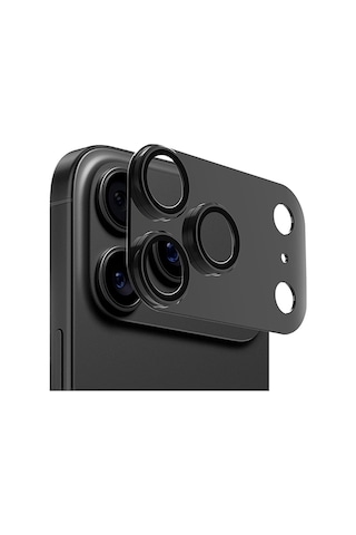 Apple Uyumlu iPhone 17 Pro Max Zore Cl-20 Kamera Lens Koruyucu Siyah