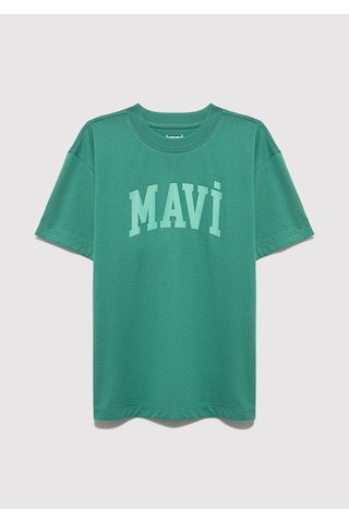 Mavi - Mavi Baskılı Yeşil Tişört 6610484-71697 Yeşil