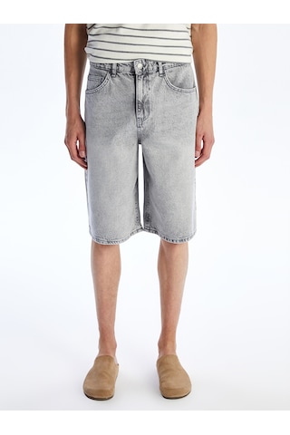 Lcw Jeans Gri Rahat Kalıp Erkek Jean Şortolon