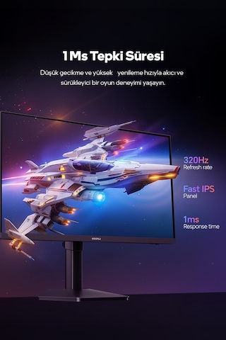 Koorui 27" G2721E 320Hz 1ms IPS QHD 2K Pivot Gaming Monitör