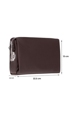 Bloominbag Forte Wrist Espresso Roast Unisex Kilitli Clutch Çanta Kahverengi