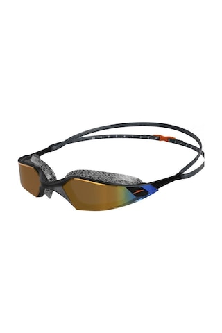 Speedo Aquapulse Pro Mirror Gog Au Black/Gold Aynalı Yüzücü Gözlü Gold - Siyah