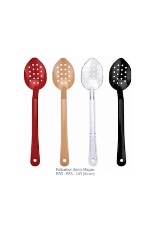 Biradlı Servis Kaşık Delikli Policarbon 34 Cm.