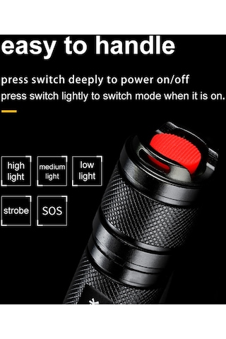 Cbtx Superfıre C8-h 1200lm Taşınabilir El Feneri Yüksek Parlaklık 15w Gece Lambası, 4000mah Pil İle