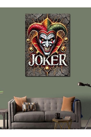 Kanvas Tablo Joker Maskesi Ve Gülüş 100cmx140cm