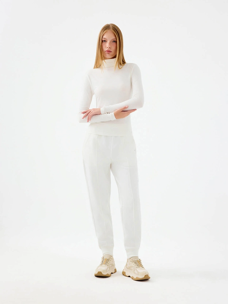 Loft Jogger Fit Beyaz Kadın Eşofman Altı Lf2038218 Beyaz