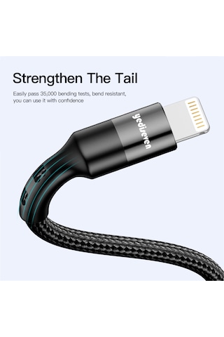 Yediseven K-106 USB A To Lightning 2.4a Apple Uyumlu iPhone Şarj Kablosu 1M