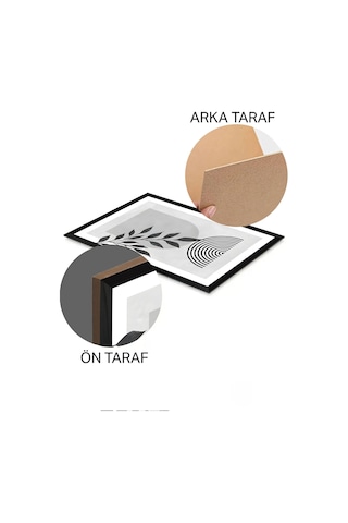 Artavessa 3 Parça Siyah Çerçeve Görünümlü MDF Poster Tablo Seti - Set 34