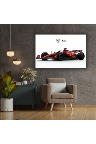 Formula 1 Motors Temalı Dekoratif Cam Tablo -32