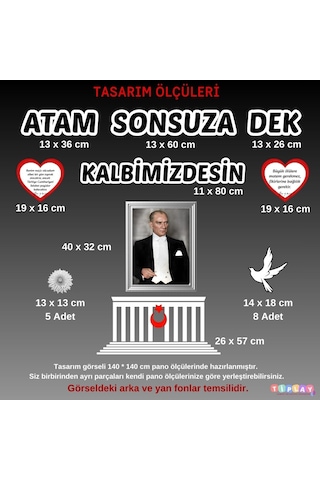 10 Kasım Okul Pano Süsü Atam Sonsuza Dek Kalbimdesin 7