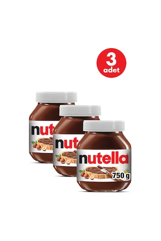 Nutella Kakaolu Fındık Kreması 750 Gr - 3 Adet