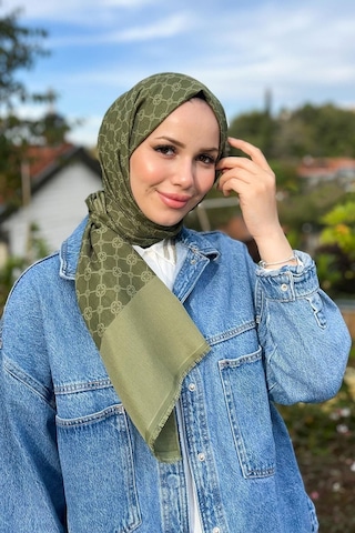 Aker Elegance Monogram Şal - 1090100-952 - Yeşil