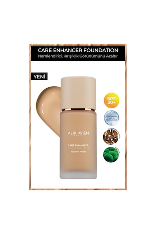 Alix Avien Kırışıklık Karşıtı Nemlendirici SPF30 Parlak Bitişli Fondöten Care Enhancer 810 Desert Sand
