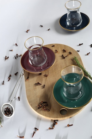 Rakle Elegant 12 Parça Çay Seti 132 Cc Renkli