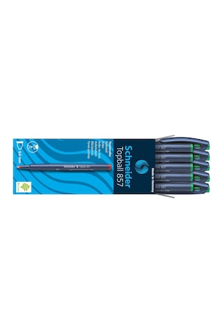Schneıder Topball 0.6mm Yeşil Roller Kalem 10 Adet Yeşil