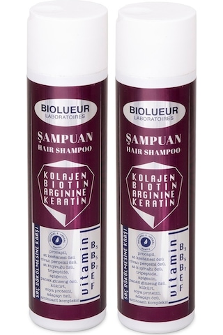 Biolueur Keratin Biotin ve Kolajen Hızlı Saç Uzatan Saç Dökülmesine Karşı Onarıcı Şampuan 2 x 250 ML