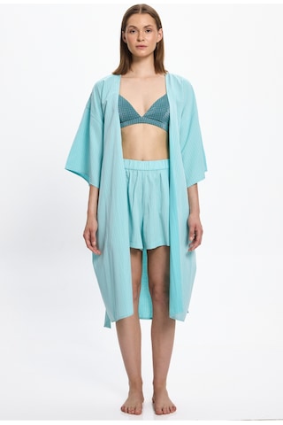 Toosalty Kadın Mint Yeşili Çizgili Uzun Kimono 25pl05st Yeşil-mint