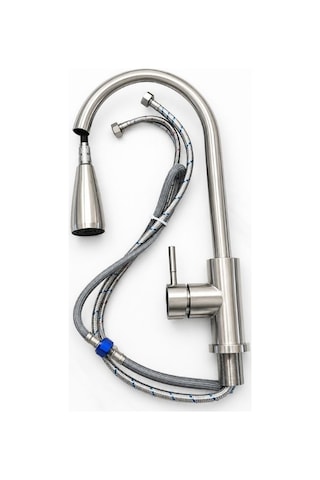 Mitigeur Kitchen Faucet Yeni Mutfak Musluğu Dayanıklı Modern Tasarım Gümüş