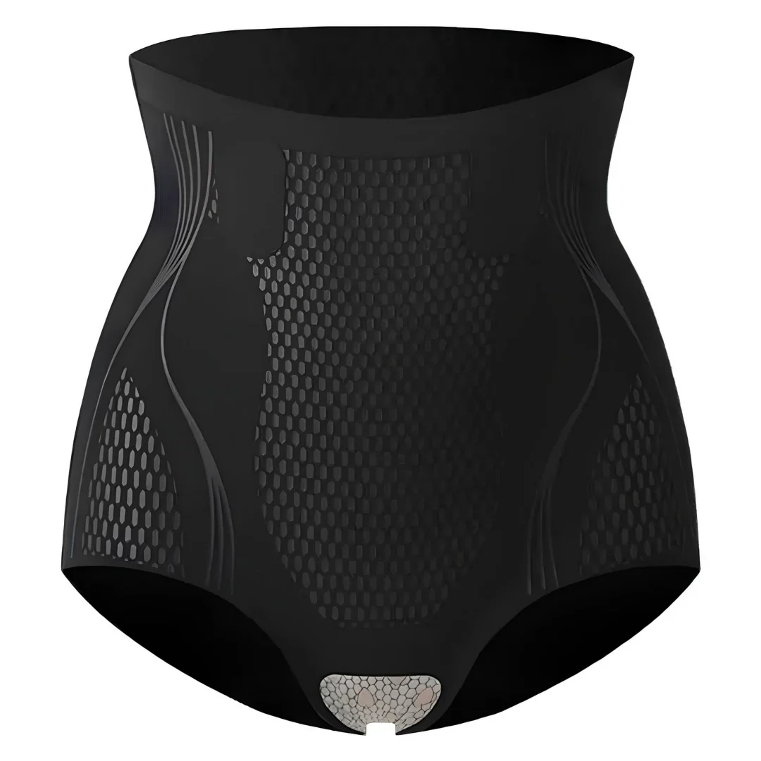 Sauna Suit Kadın İyonizer Dikişsiz Yüksek Bel Korse Külot, V-control Toparlayıcı Kalça Sıkılaştırıcı Külot Korse Siyah