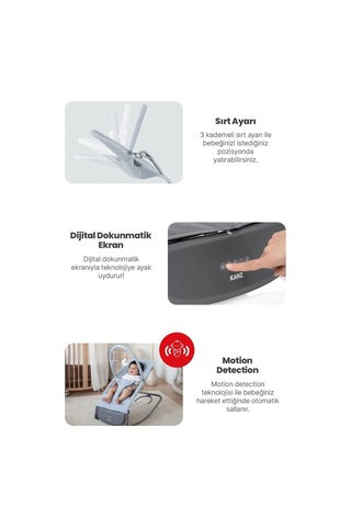 Robin Elektrikli Ana Kucağı Mavi 0 - 9 Kg Taşıma Kapasitesi İle Konforlu Kullanım