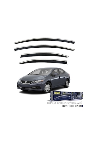 Niken Honda Civic Fb7 Cam Rüzgarlığı Kromlu 2012-2016 4&apos Lü