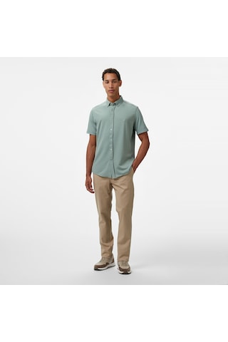 Nautica Erkek Yeşil Classic Fit Gömlek Düz W55416t Yeşil