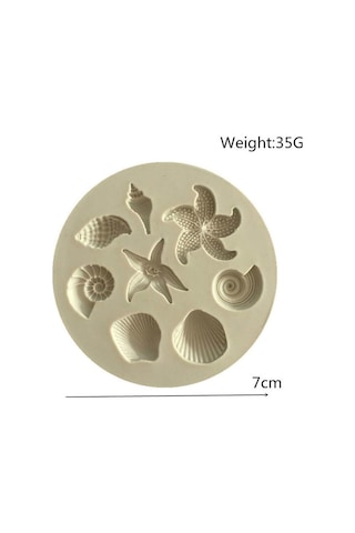 Jms Kek Dekor Araçları Dıy Deniz Yaratıkları Kabuklu Denizyıldızı Kabuk Fondan Kek Şeker Silikon Kalıplar Yaratıcı