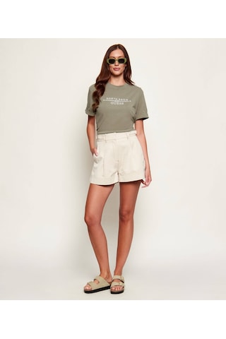 Guess W6gı03k2657 Xns Logo Tee Kadın Tişört Yeşil