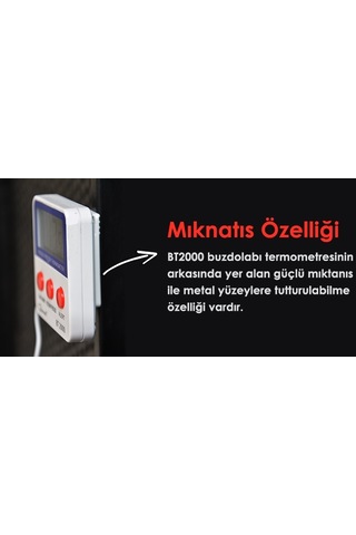 Loyka BT-2000 Alarmlı Ve Mıknatıslı Buzdolabı Termometresi