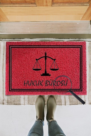 KIVIRCIK PASPAS KISIYE OZEL HUKUK BUROSU SCALES KIRMIZI 40X60 CM