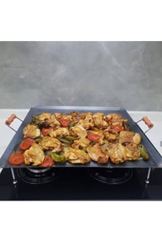 Kare Set Üstü Ocak Gözleme Yufka Ekmek Bazlama Sacı Mangal Köfte