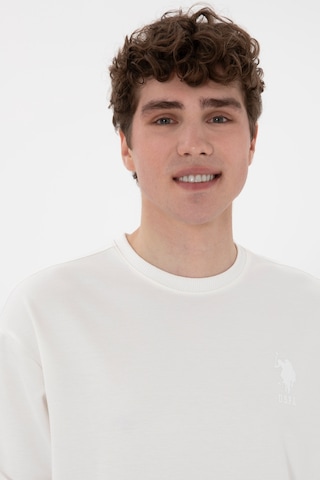 U.s. Polo Assn. Erkek Ekru Sweatshirt 50300048-vr184 Off Whıte Beyaz