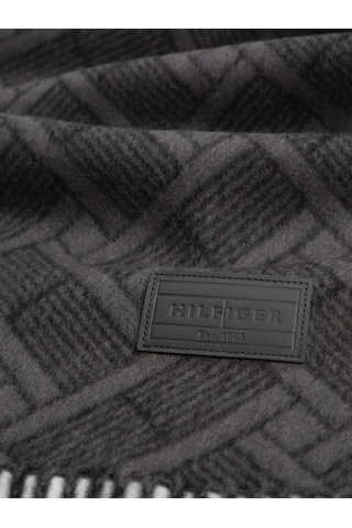 Tommy Hilfiger Th Flag Jacquard Scarf Erkek Siyah Atkı - Am0am14770