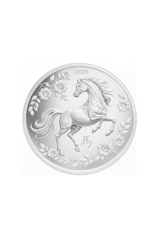 Agakulche Çin Takvimi At Yılı 2026 Gümüş Sikke Coin
