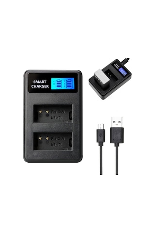 Cbtx Canon Sx40 Hs Sx40hs Uyumlu Lcd Ekran Çift Kanallı Nb-10l Usb Pil Şarj Cihazı