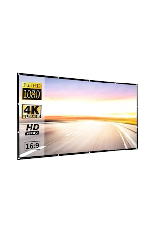 Liangmei 100 İnç Basit Katlanabilir Projeksiyon Ekranı 100 İnç