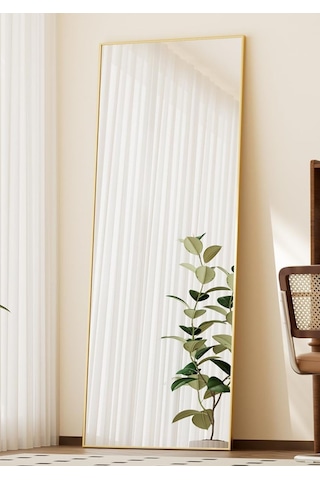 İva 140x55 Ayaklı, Asılı Veya Duvara Yaslı, Yer Aynaları,oturma Odası, Yatak Odası, Giyinme Odası Gold