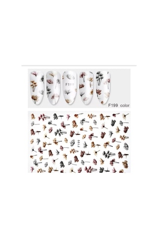 3D Yapışkan Tırnak Dövme Tırnak Tatto Nail Art F199
