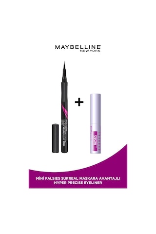 Hyper Precise All Day Mat Siyah Eyeliner 701 + Mini Falsies Surreal Maskara Avantajlı Set pkthypaldmtsmasst-8719 Diğer