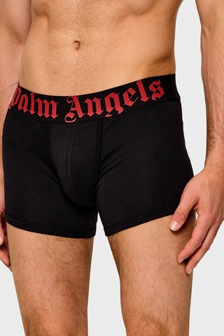 Palm Angels Logolu Pamuklu 2 Pack Boxer Erkek Boxer Pla1umbtr11bı Siyah