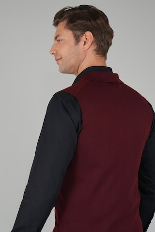 Bisse Bordo Kruvaze Yün Erkek Yelek Tryl24k24202 D25 Bordo