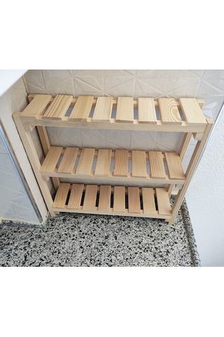 Baharatlık Konserve Standı Tezgah Üstü Düzenleyici Ahşap