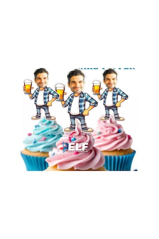 Doğum Günü Eğlence Süs Cupcake Süs 10adet 0