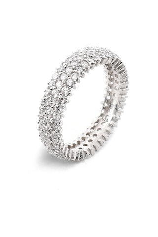 Brezza Lusso Jewelry Üç Sıra Tamtur Zikon Taşlı Attractive Kadın Gümüş Yüzük 12
