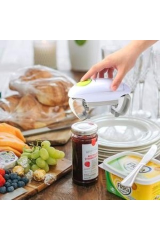 Elektrikli Kavanoz Açacağı Bir Dokunuşlu Handsfree Otomatik Şişe Açacağı Her Boyutta Antik Bronz