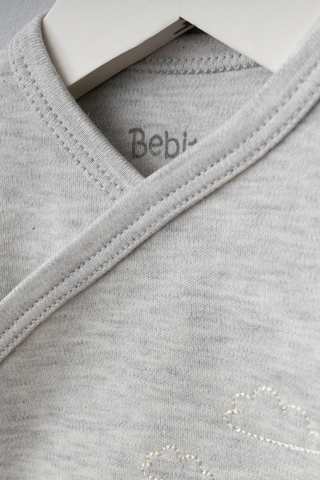 Bebitof %100 Pamuk Sevimli Kuş Ve Timsah Desenli Bebek 5 Parça Yenidoğan Hastane Çıkışı Zıbın Seti Bbtf.grm.20108 Gri Melanj